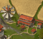 A tanya, ahogy a városképen látszik.